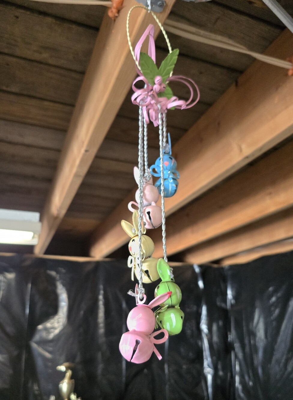Easter Bunny Bell Hanging Charm - Pink, Green, Blue, Yellow